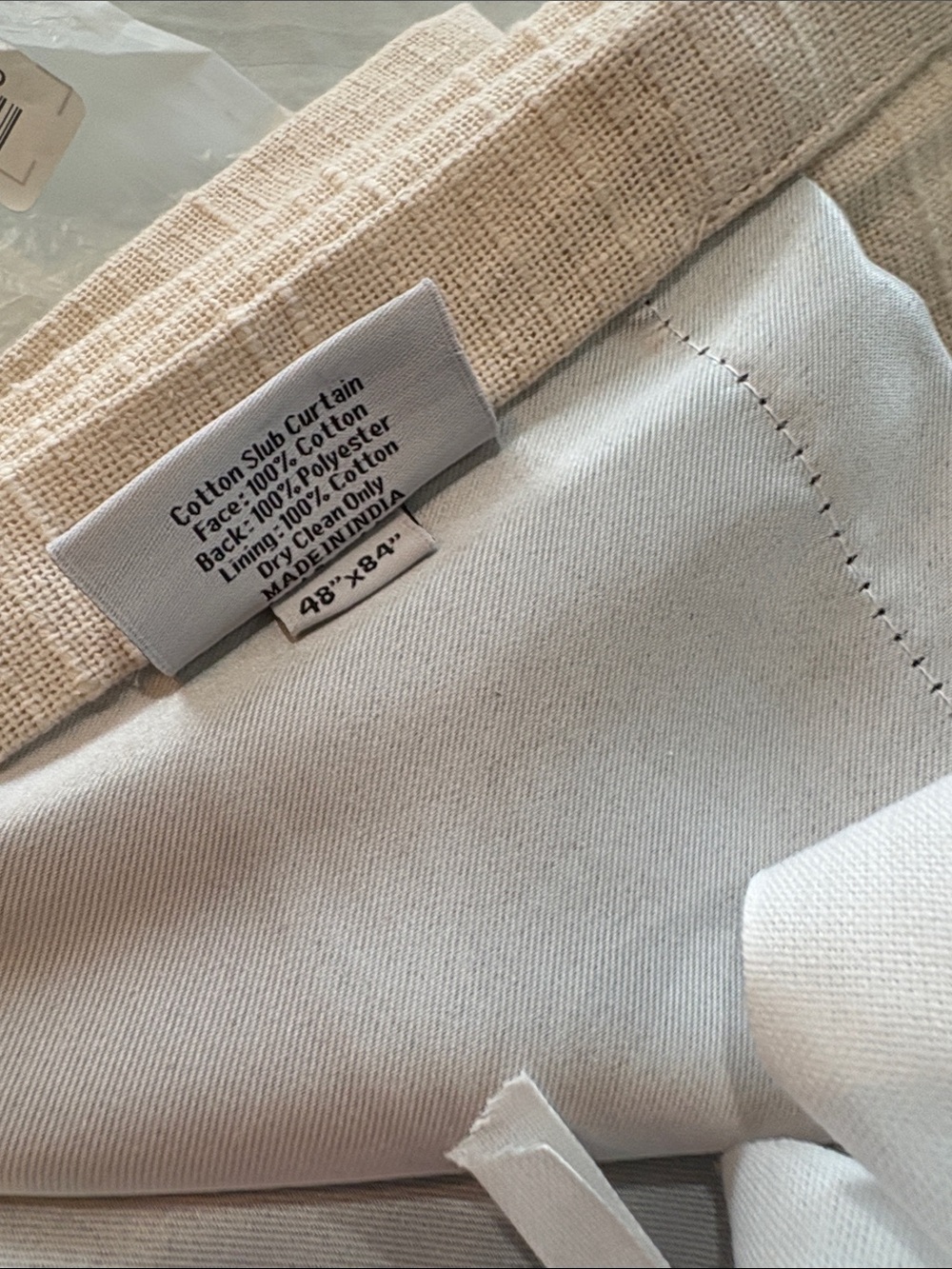 Quince Textured Curtains 48x84 (one panel) - Picture 2 of 5